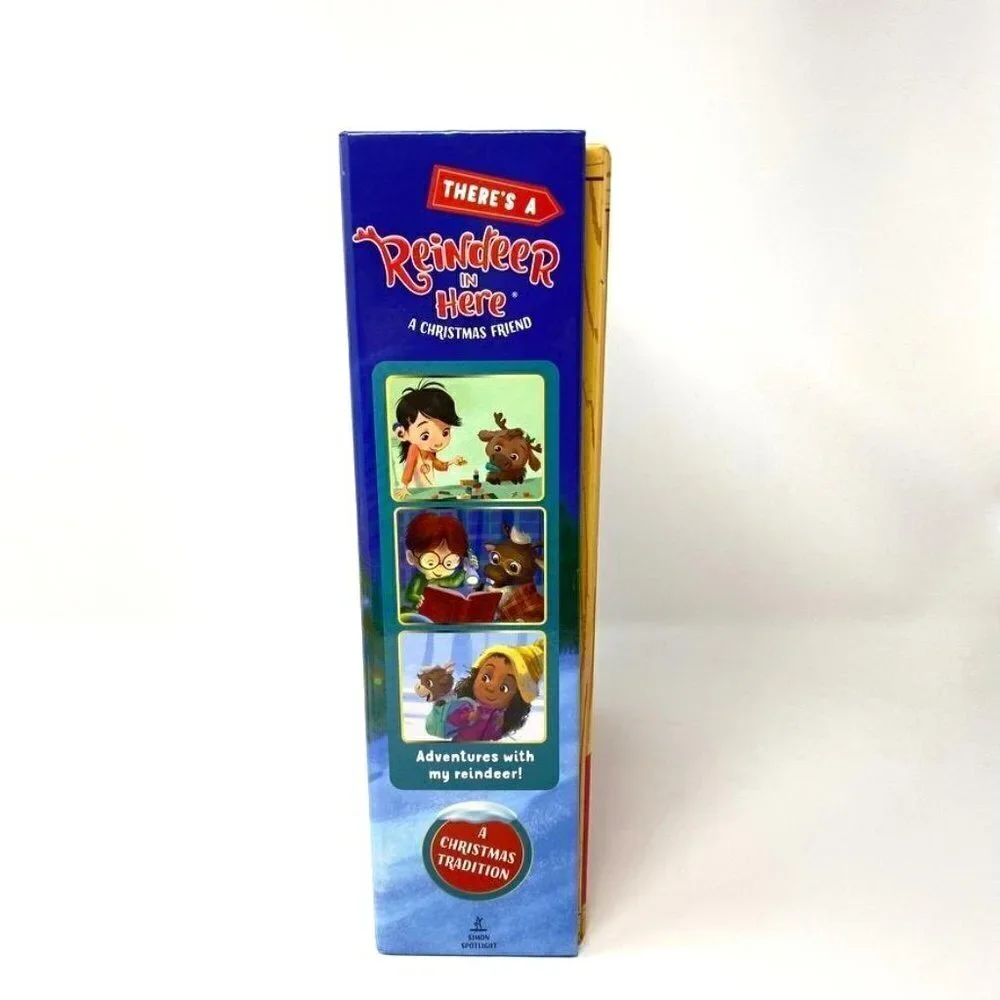Reindeer in Here Gift Set Book, Plush, 2 Piece Pajama Sleep Set Sz 6